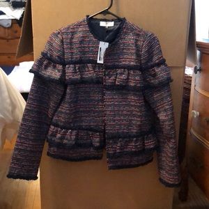 Red/navy blue jacket